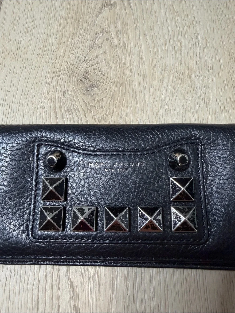 Marc Jacobs Black Leather Studded Wallet